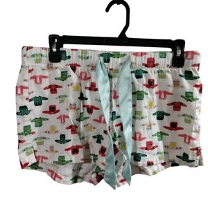 Old Navy White Shorts with Multicolor Print